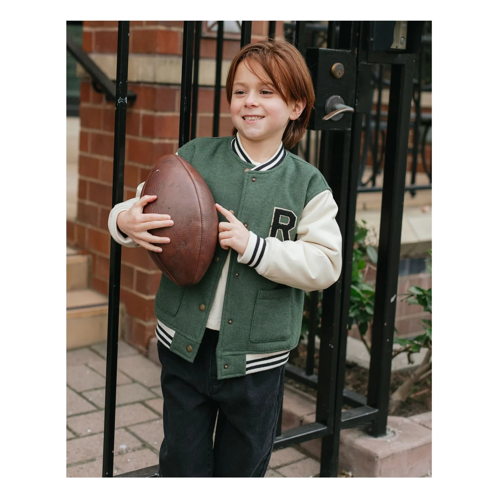 Rylee + Cru - Green Varsity Jacket