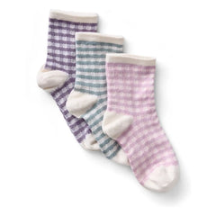 Soor Ploom - 3 Pairs Vichy Socks Set | Off-White