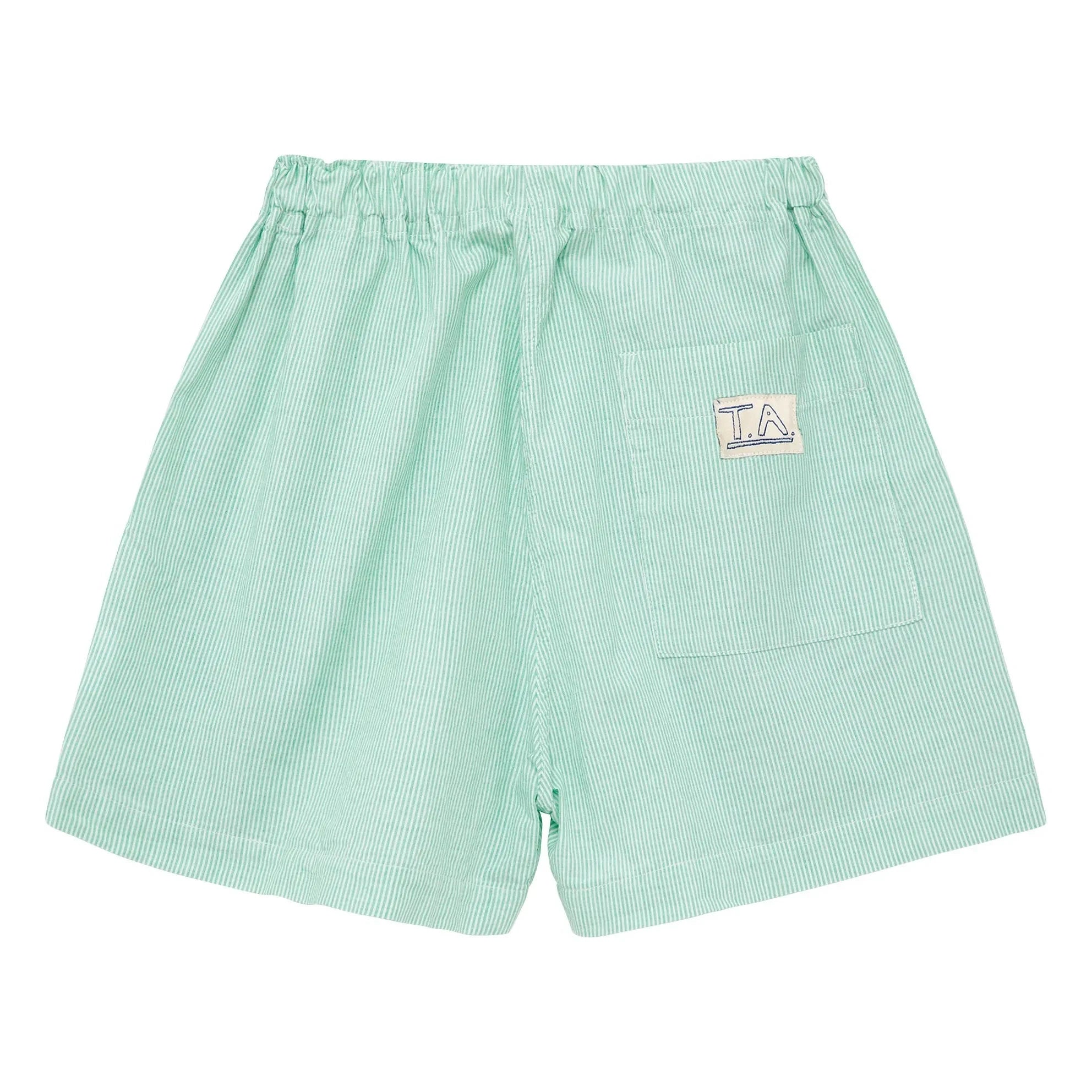 True Artist - Green Striped Short Shorts No.11