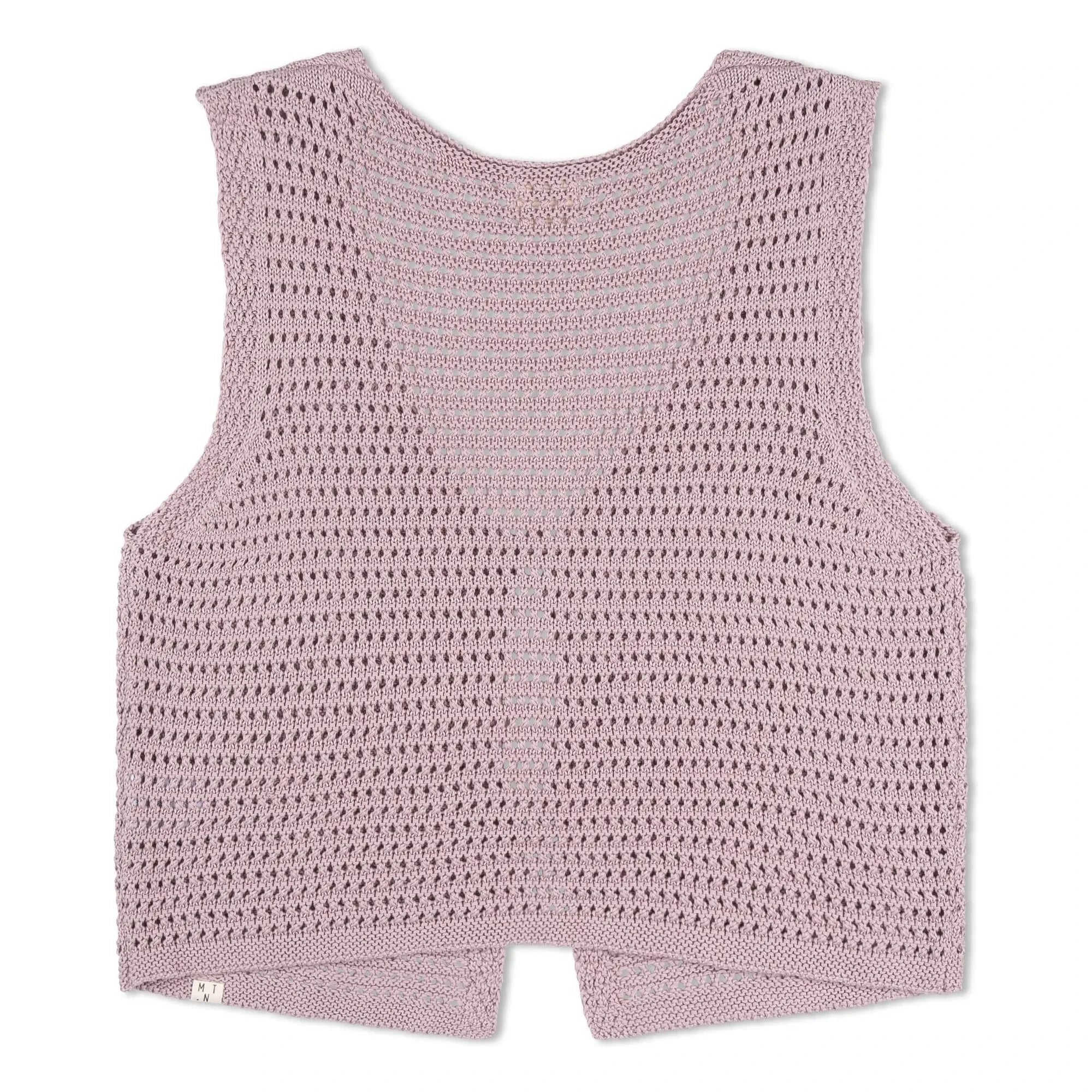 Matona - Sleeveless Knotted Organic Cotton Vest | Lavender