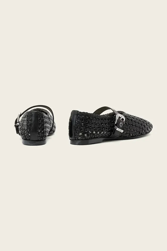 AllSaints Sabine Woven Flat Deri Babet
