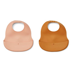 Liewood - Ember Silicone Bibs - Set of 2 | Pink