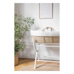 Tartine et Chocolat - Knitted Palm Leaf Banana Basket | White