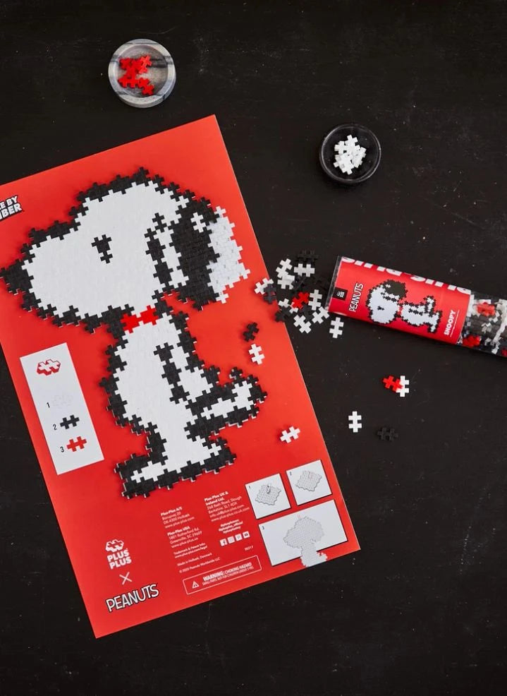 Plus-Plus - Snoopy Tüp - 275 Parça - Plus-Plus x Peanuts | Beyaz