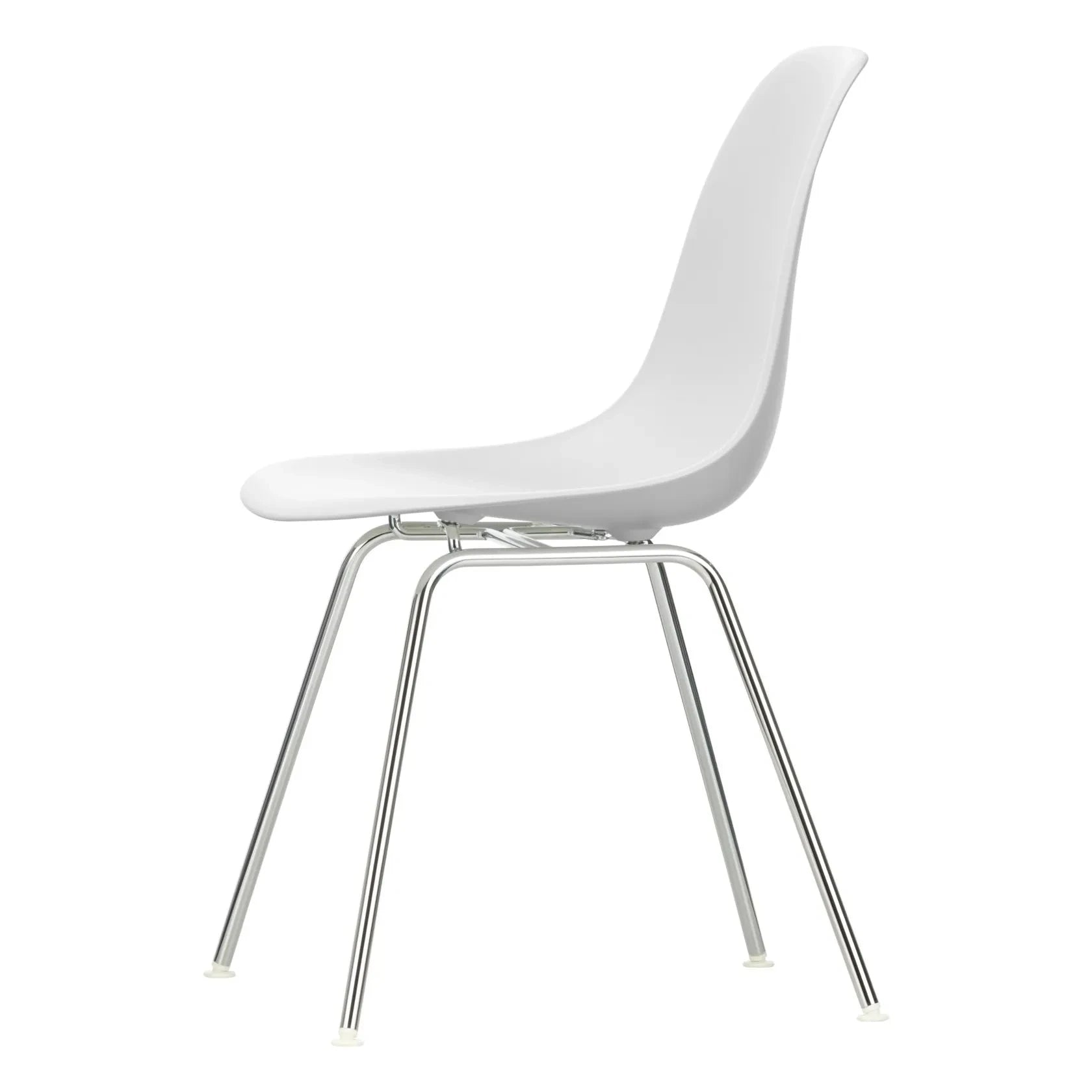 Vitra - DSX Plastik sandalye - krom çerçeve - Charles & Ray Eames | Beyaz