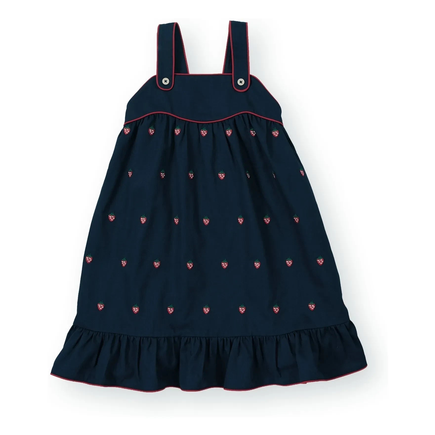 Goldie + Ace - Strawberry Ruffle Dress | Navy Blue