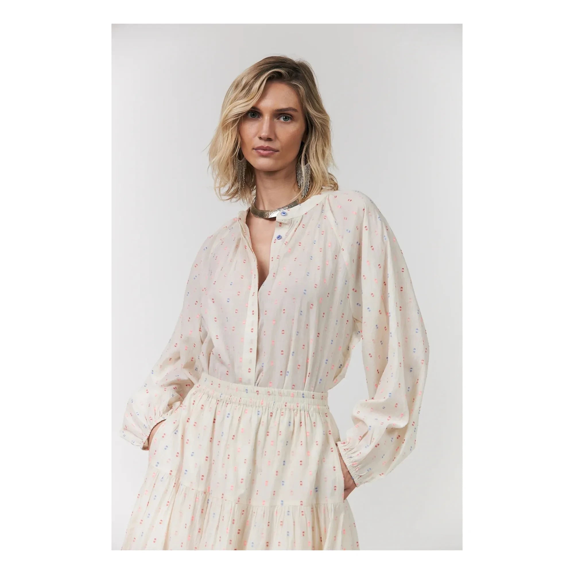 Lollys Laundry - Hailey Pamuklu Bluz | Krem
