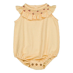 Loir - Marta Vichy Organic Cotton Overalls | Yellow