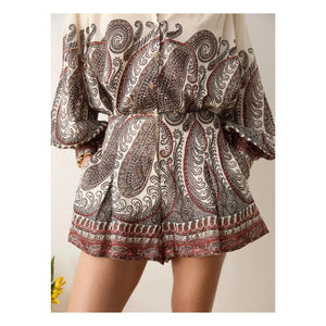 Boteh - Cassia Linen Shorts | Grey Brown