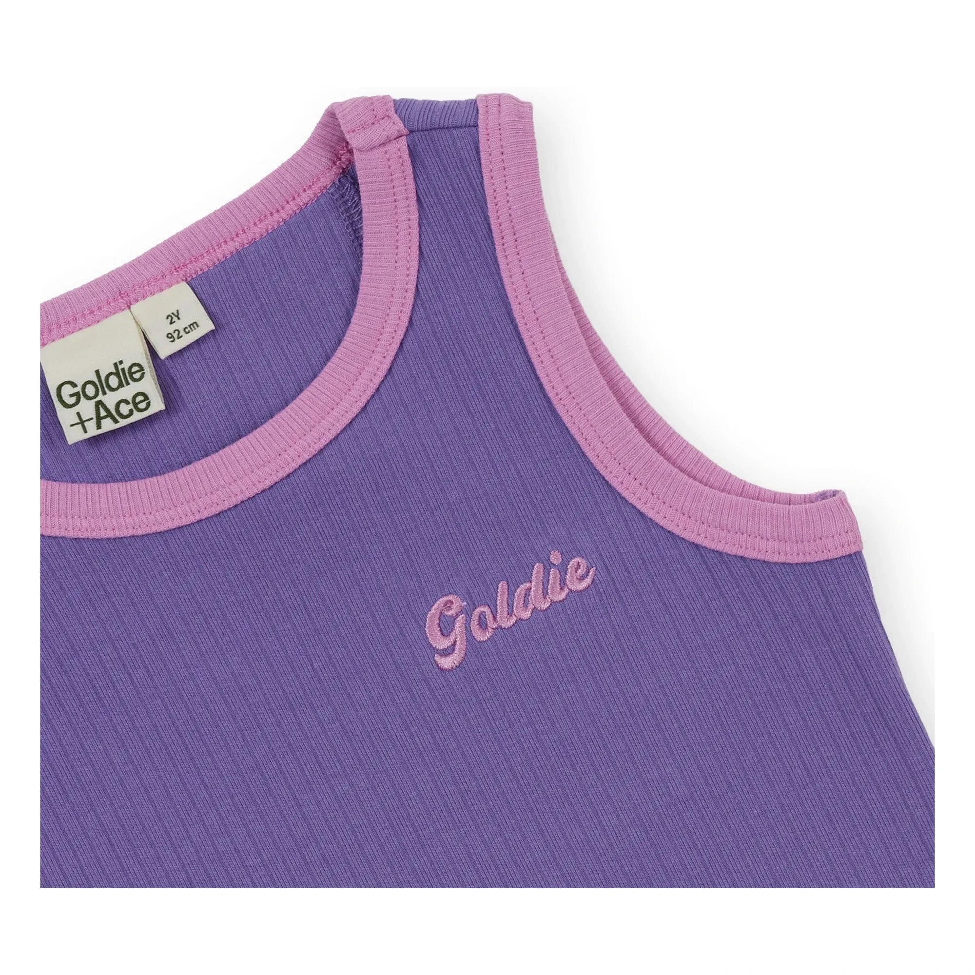 Goldie + Ace - Contrast Ribbed Tank Top | Purple