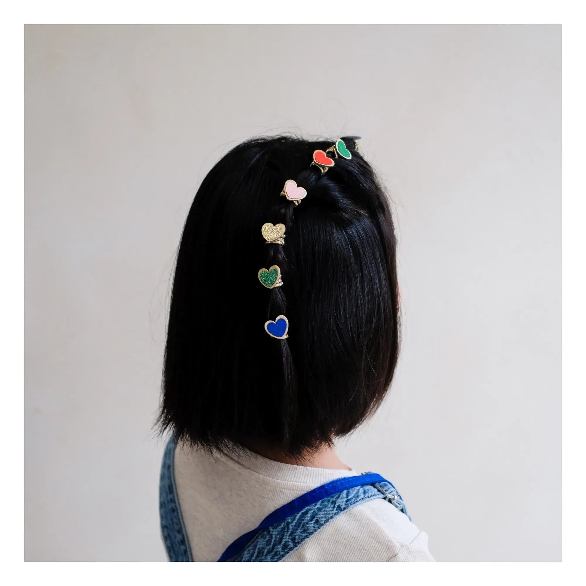 Mimi & Lula - Set of 8 Heart Hairpins | Gold