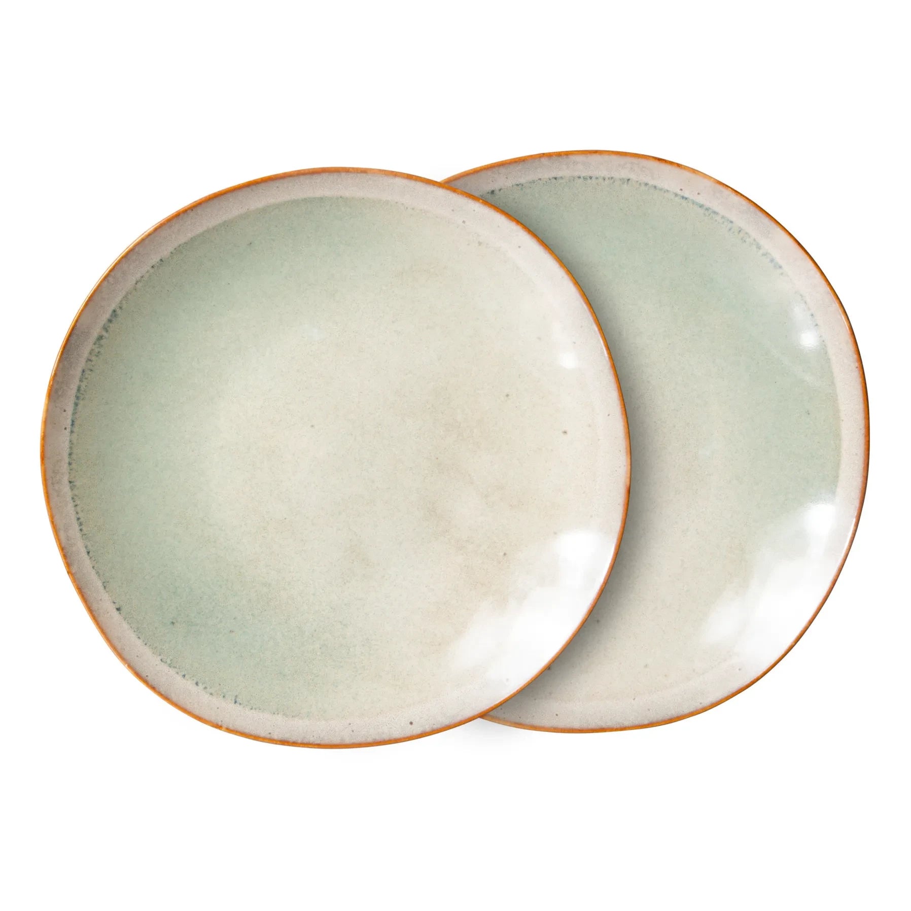 HKliving - 70s Fog Plates - Set of 2 | Cloud Grey