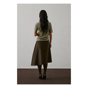 Soeur - Geneva Wool Skirt | Khaki Brown