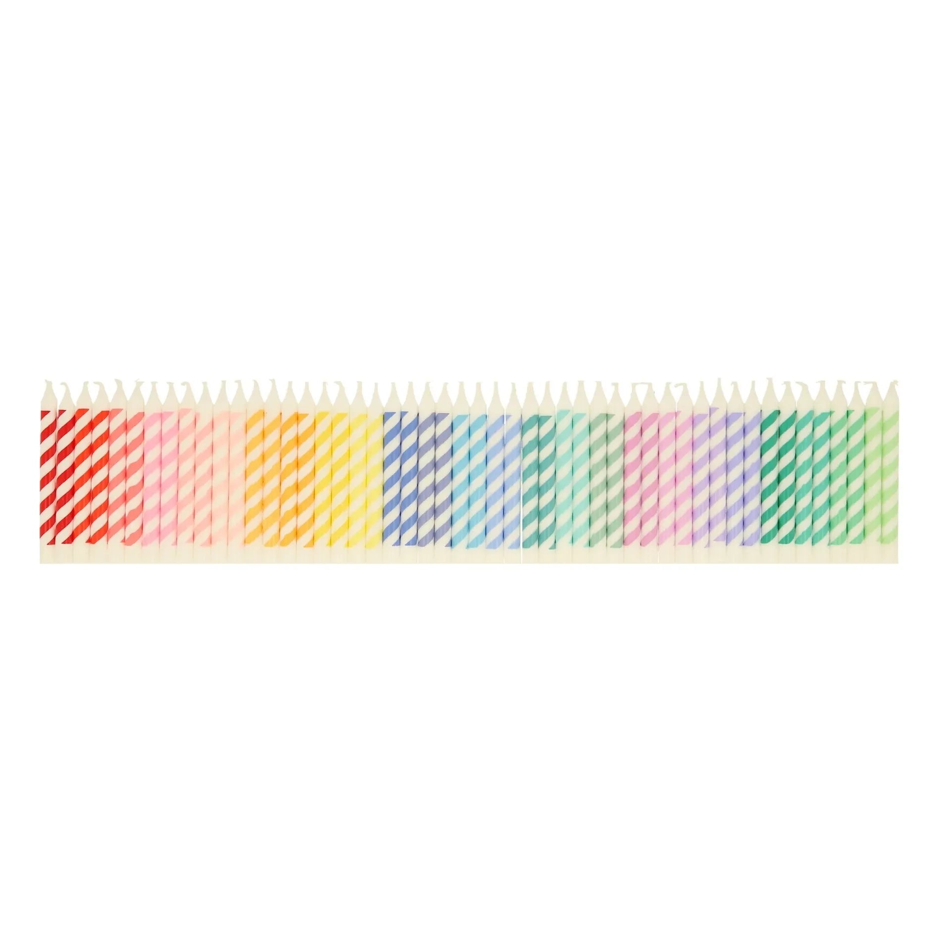 Meri Meri - Striped Birthday Candles - 50-piece Set