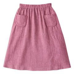 Lililotte - Jade Pocket Skirt Made of Organic Cotton Gauze | Dust Pink