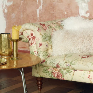 Maison de Vacances - Tibetan Goat Leather Cushion | Mustard