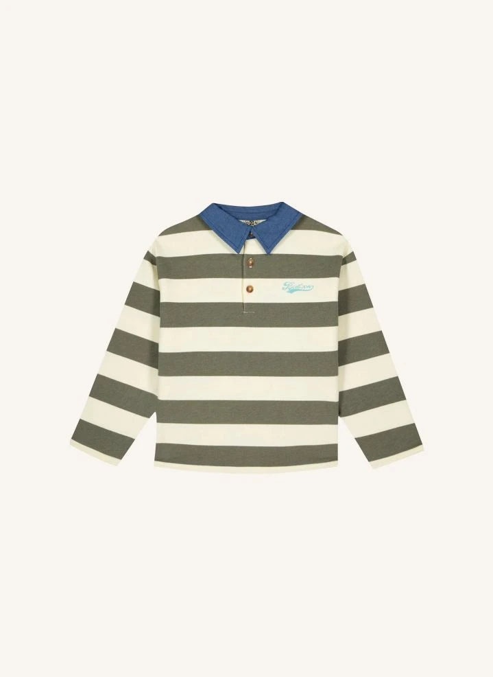 Bonton - Polo Pesto Çizgili | Pembe