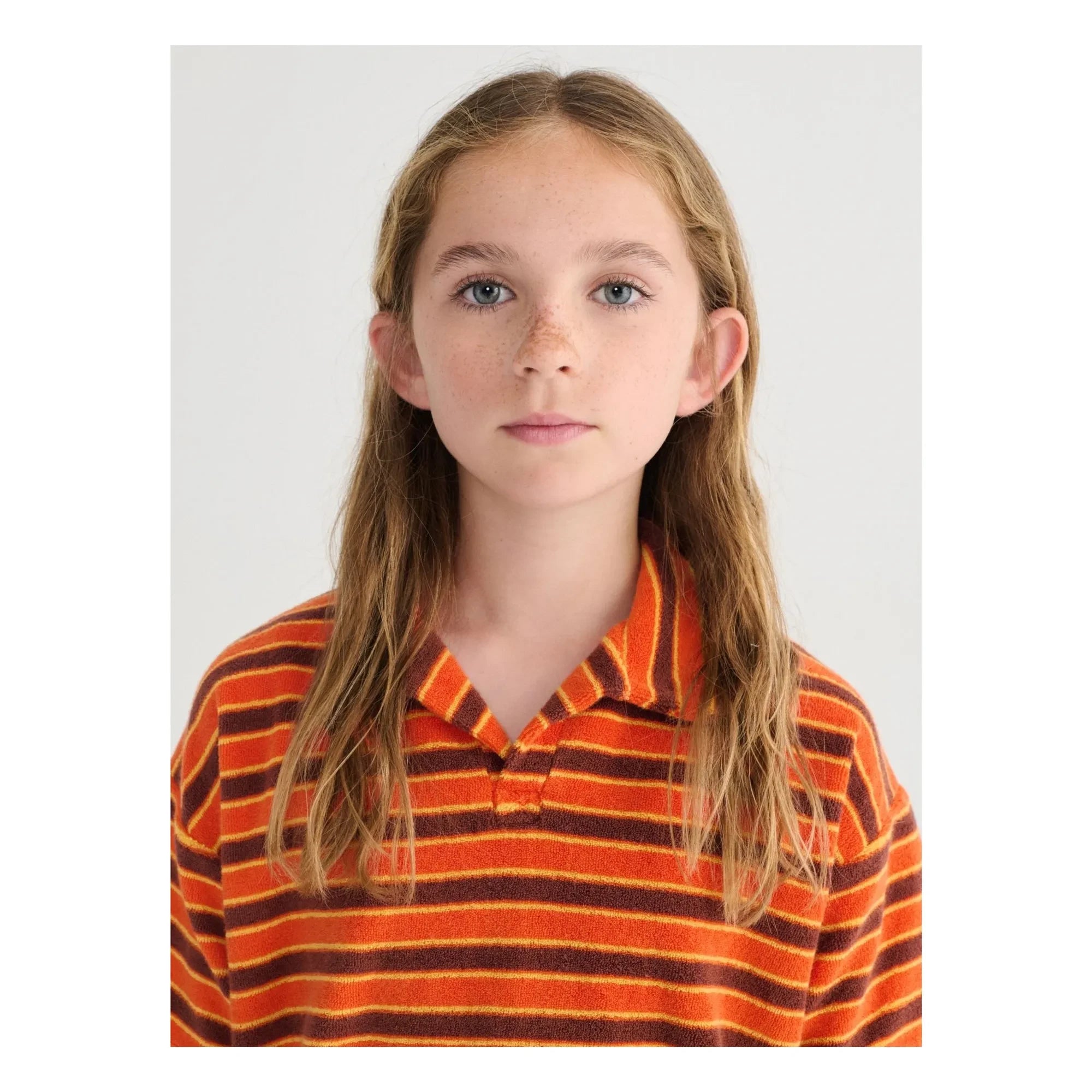 Bobo Choses - Striped Terry Polo | Orange