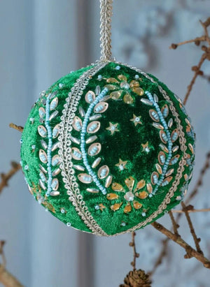 Rice - Velvet Christmas Ornaments - 3-Piece Set | Multicolor