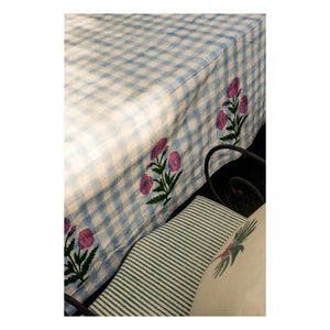 Doing Goods - Iris Checkered Tablecloth | Blue