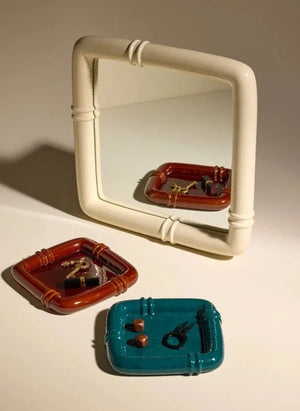 Maison Sarah Lavoine - Coco Ceramic Trash Bin | Sarah Blue