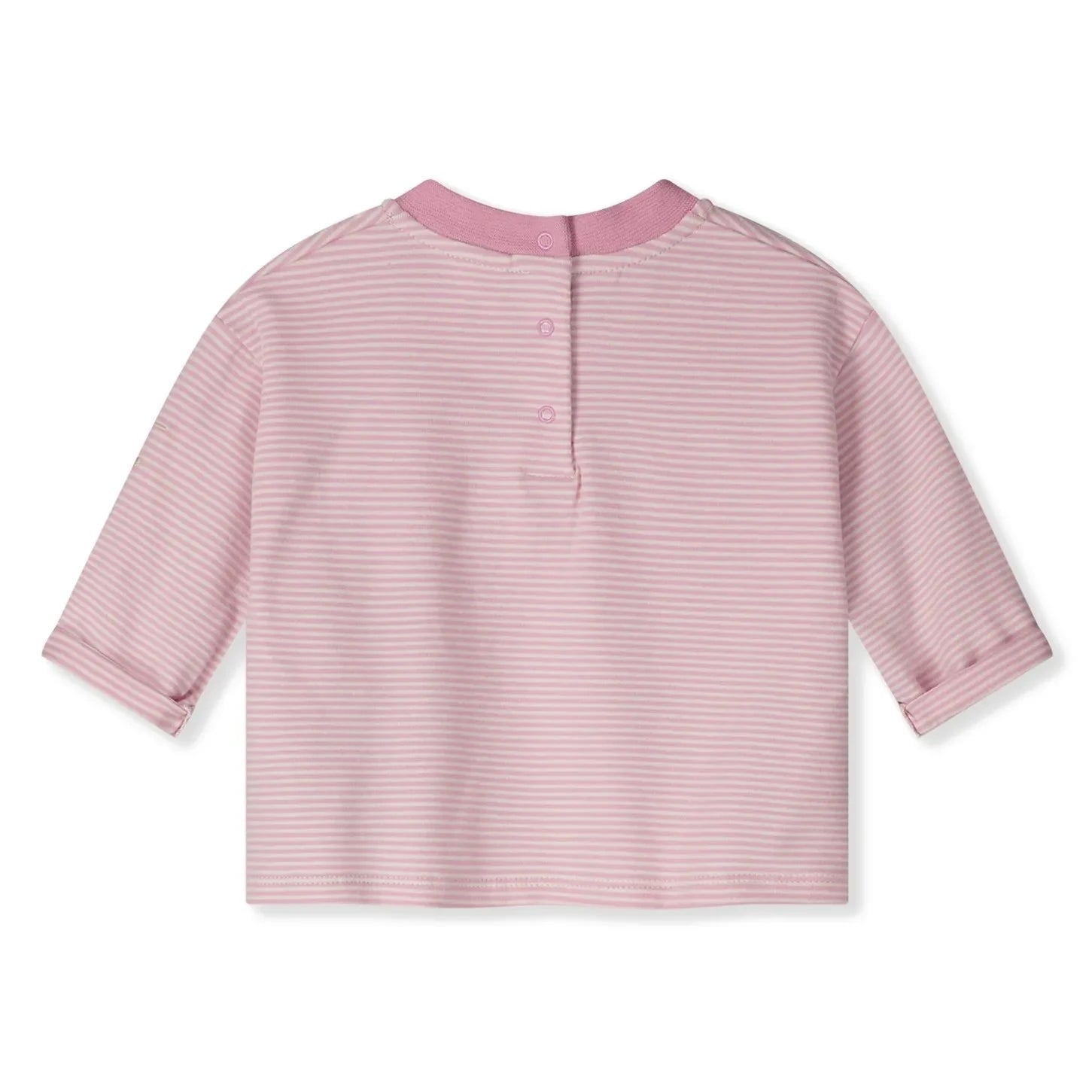 Gray Label - Çizgili cepli tişört Organik pamuk | Pembe