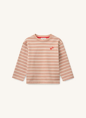 Liewood - Tyler Striped Organic Cotton T-Shirt | Dusty Pink