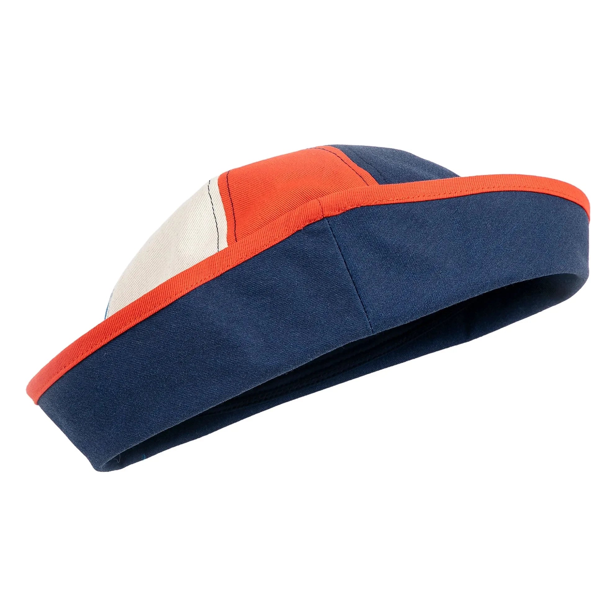 Bobo Choses - Color Block Recycled Fiber Sailor Beret | Navy Blue