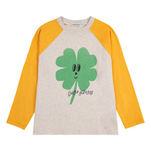Bobo Choses - Color Block Clover Organic Cotton T-Shirt | Yellow