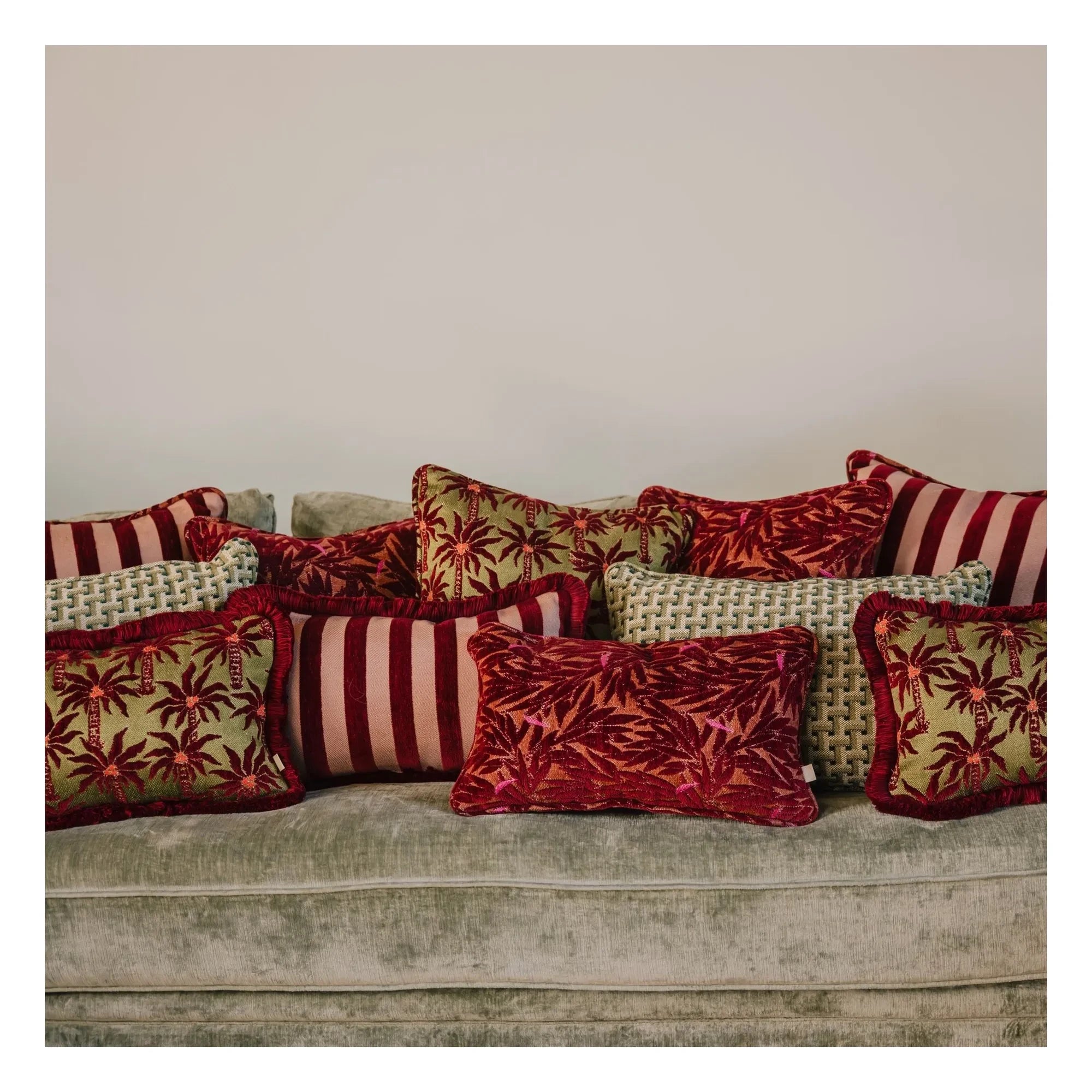Palais - Laura x Jackie Double-Sided Pillowcase | Olive