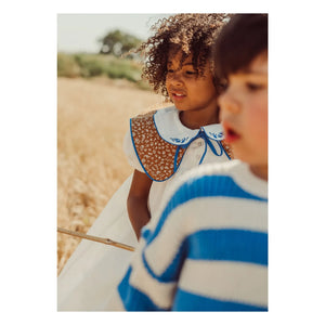 THE LiTTLE POETS - Augustina Floral Collar Organic Cotton | Caramel