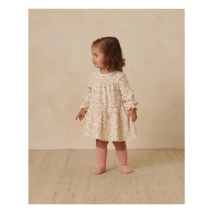 Quincy Mae - Organic Cotton Flower Dress | Ivory