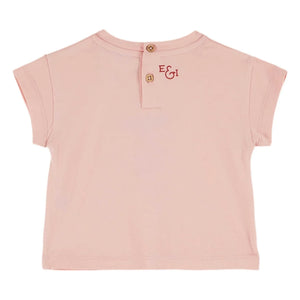 Emile et Ida - Simple Pink Fruit Organic Cotton T-Shirt