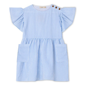 Fliink - Striped Cha Cha Dress | Light Blue
