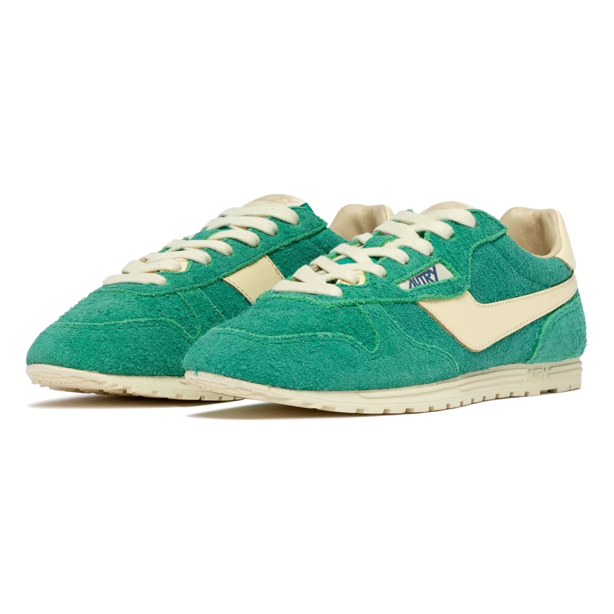Autry - Windspin Low Two-Tone Suede & Leather Sneakers | Green