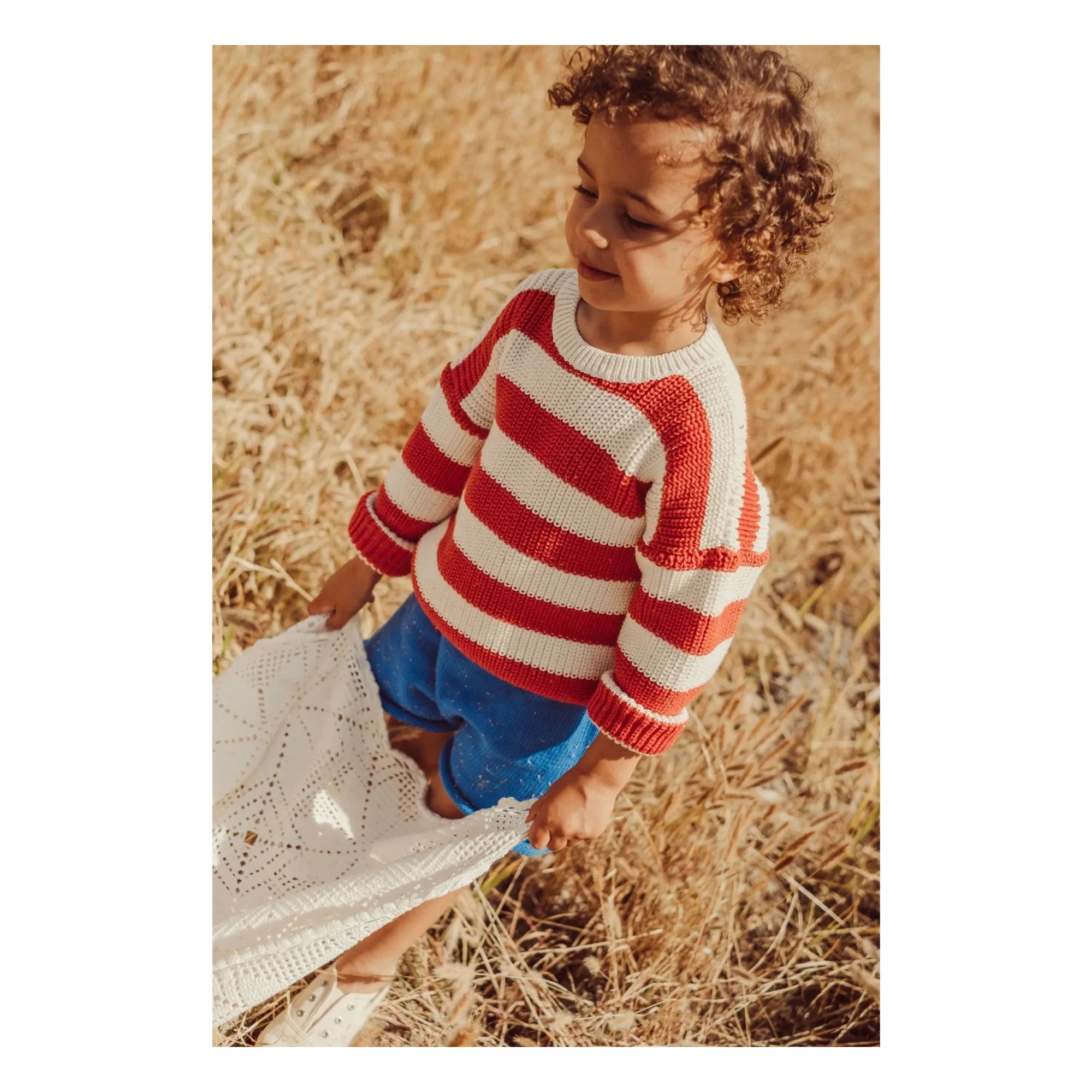 THE LiTTLE POETS - Jobim Organic Cotton Knit Shorts | Royal Blue