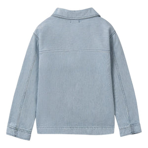 Cozmo - Denim Ridge Çizgili Overshirt | Açık Mavi