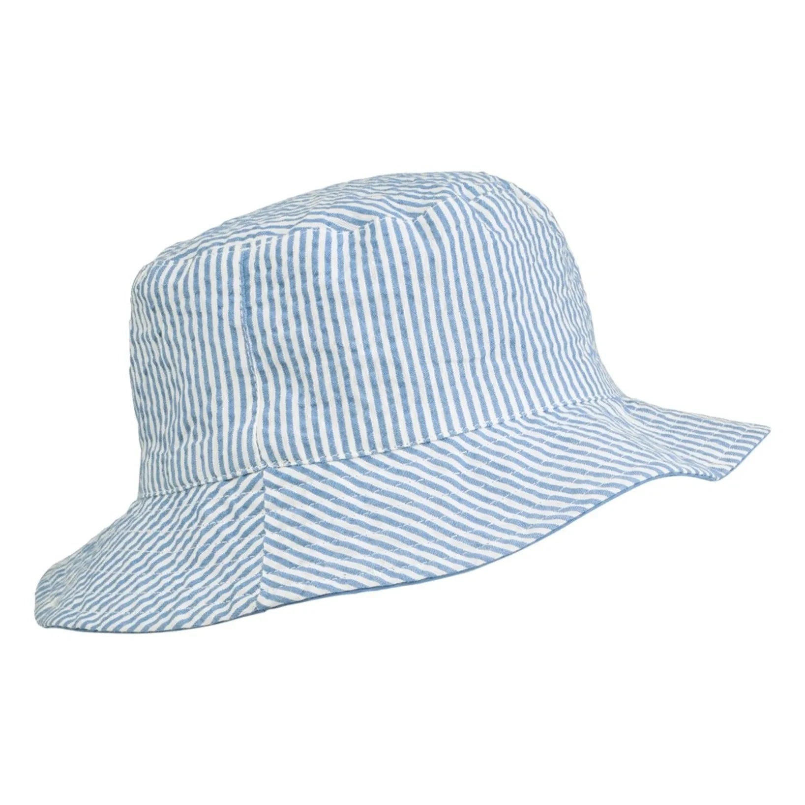 Liewood - Damon Reversible Striped Organic Cotton Bob Hat | Blue