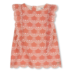 Chloé - Organic cotton dress and hat set | Peach