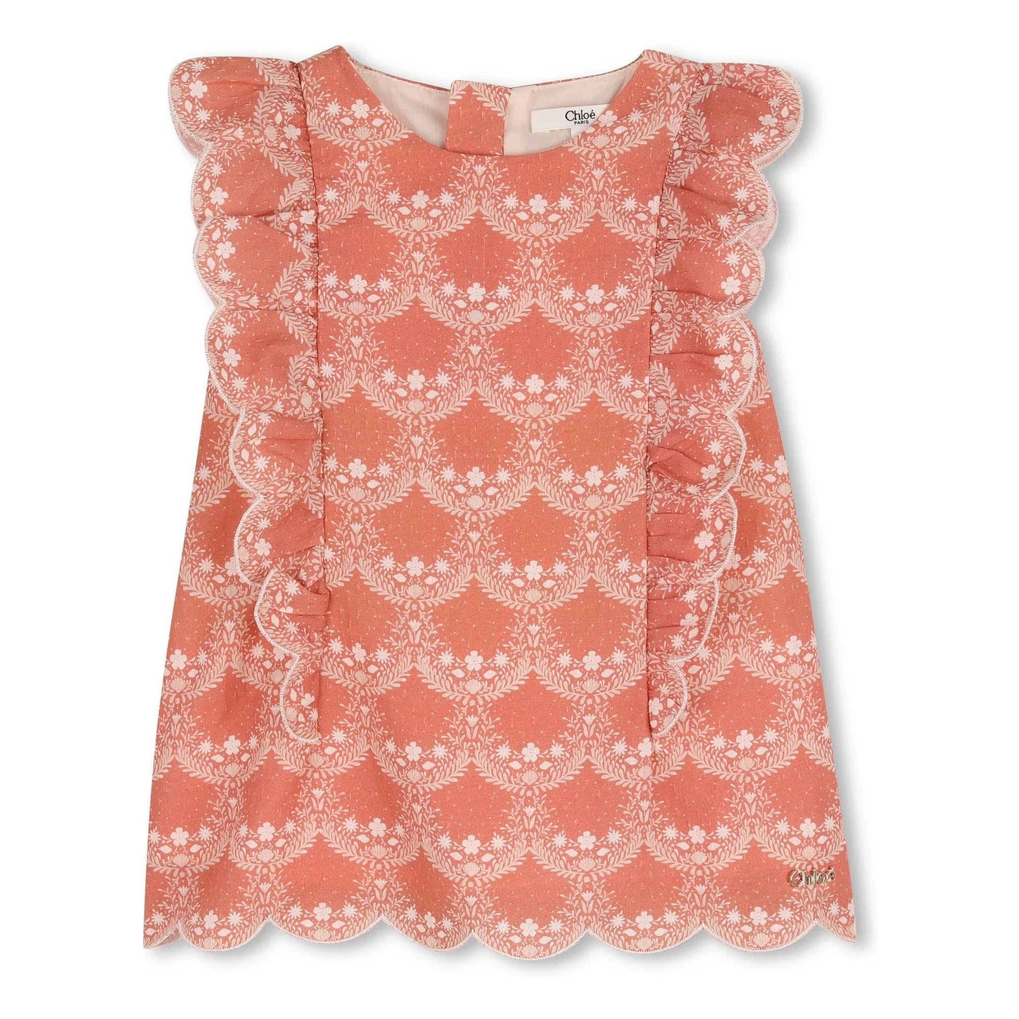 Chloé - Organic cotton dress and hat set | Peach