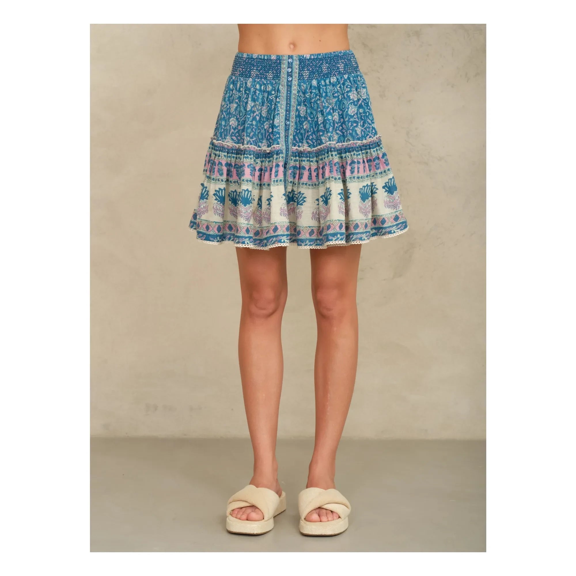 M.A.B.E. - Myla Cotton Skirt | Blue