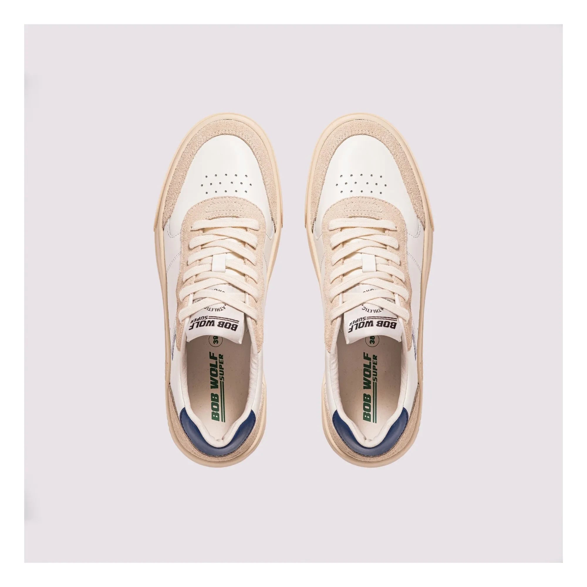 Bob Wolf - Legacy '76 Leather and Suede Sneakers | Sand