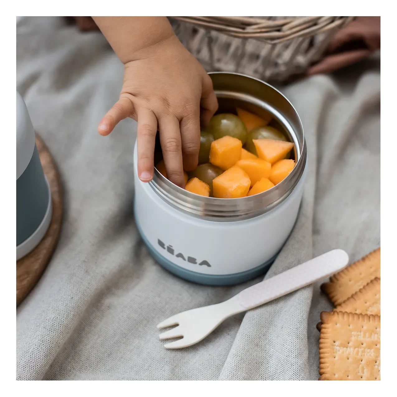 Béaba - Insulated Stainless Steel Food Storage Container - 500 ml | White