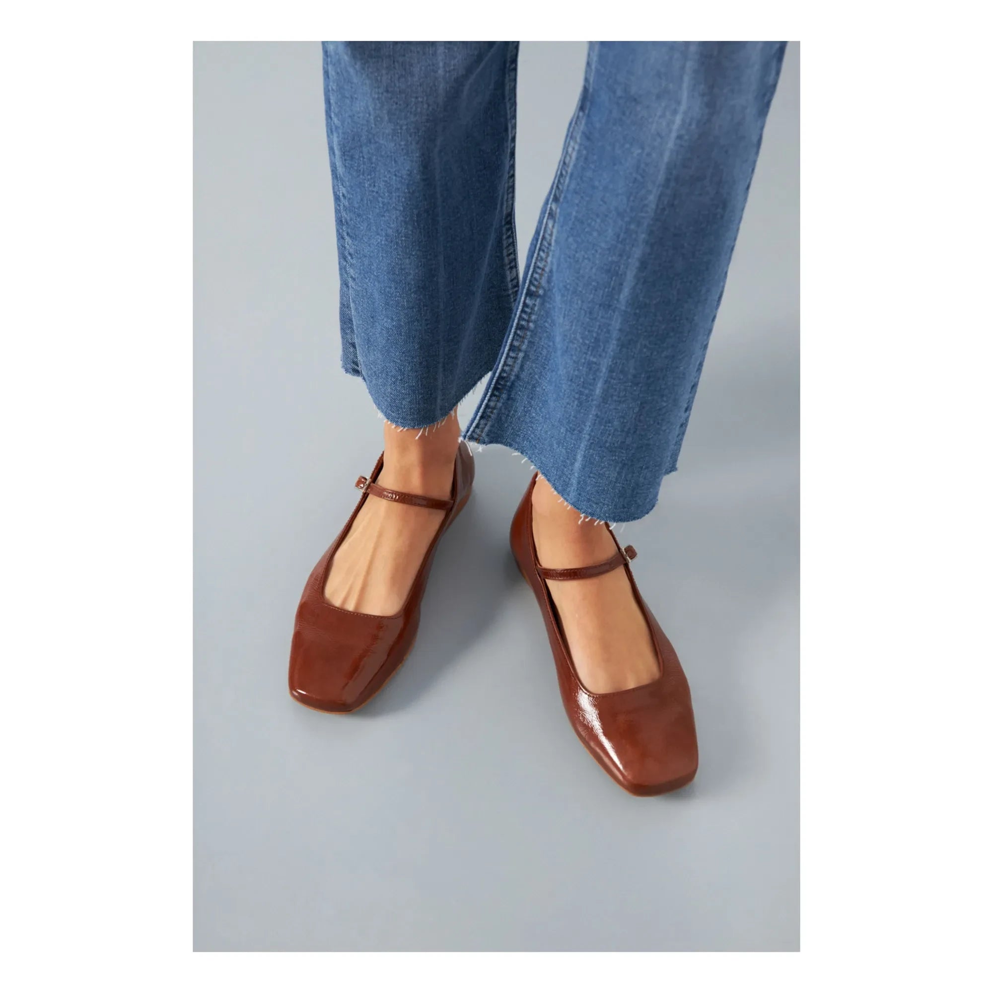 Augusta - Julieta Patent Leather Ballerinas | Brown