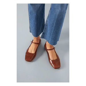 Augusta - Julieta Patent Leather Ballerinas | Brown