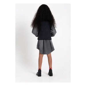 Finger in the nose - Tara Piped Sleeveless Jacket | Black
