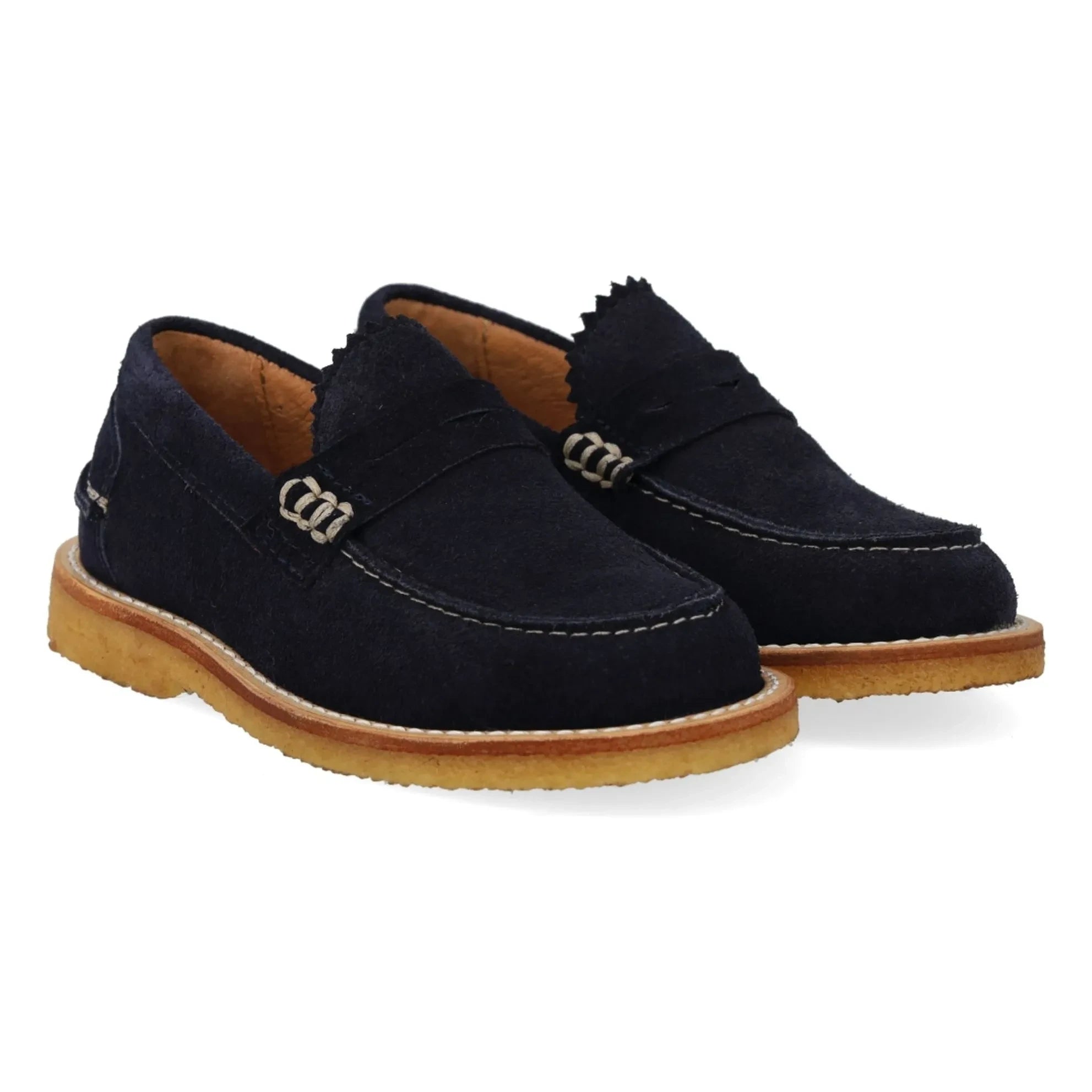Angulus - Suede Loafers | Navy
