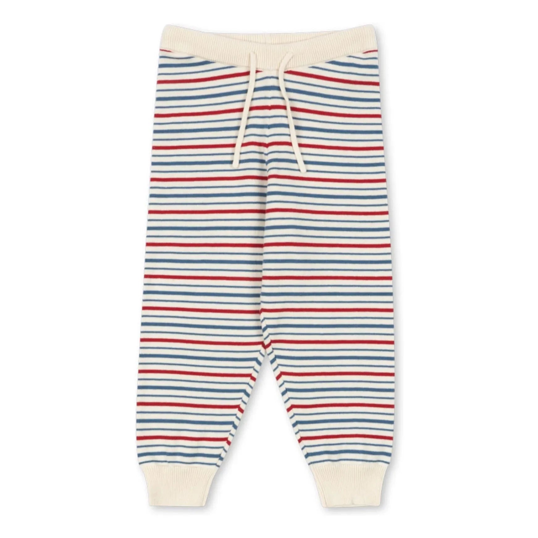 Konges Sløjd - Manis Striped Organic Cotton Knit Pants | Ecru