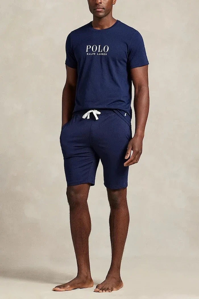 Kısa Kollu Pamuklu Pijama Üstü Polo Ralph Lauren