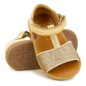 Pom d'Api - Poppy Easy Glitter Sandals | Gold